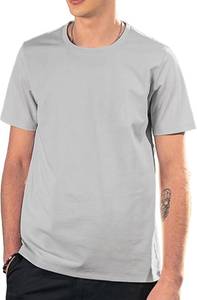 lot 5001 image: Ice Silk Shirts for Men Short Sleeve Casual T-Shirt Mens Basic Tee Summer Quick Drying T-Shirt Light Grey SIZE XL