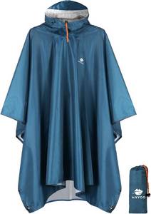 lot 5023 image: ANYOO Hooded Rain Poncho for Adults Waterproof Lightweight Rain Coat for Men Women Reusable Rain Jacket for Emergency Outdoor