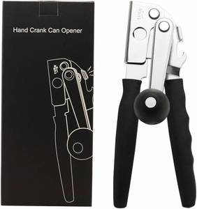 lot 5035 image: Anti-slip Stainless Steel Hand-cranked Can Opener, Manual Heavy-duty with Sharp Blade and Smooth Edge Cutting, Comfortable Extra-long Handle and Large Knob, Easy-to-Use Large Handheld Can Opener
