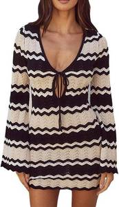 lot 5050 image: Sexybody Swimsuit Crochet Cover Up for Women Hollow Out Knit Beach Dress Bathing Suit Summer Swim Mesh Bikini Coverup Outfits SIZE L