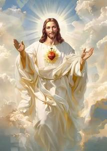 lot 5084 image: YFYDAFX Jesus Diamond Art Painting Kits for Adults, 5D DIY Religious Diamond Painting Kits for Beginners, Round Full Drill Dots Diamonds Pictures Gem Art for Adults Crafts Home Decor 12x16 Inch