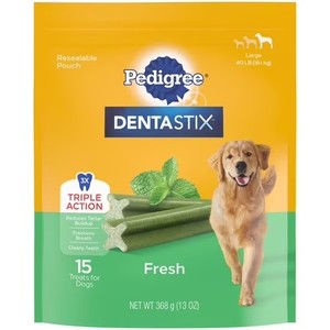 lot 7269 image: Pedigree Dentastix Fresh Treats For Dogs, 13.0 Oz Pouch