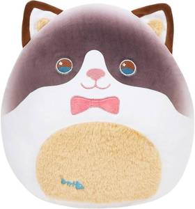 lot 7643 image: Snowshoe Cat Plush Pillow Cute Siamese Kitten Plush Toy Soft Cat Stuffed Animal Birthday Gifts for Kids Girls Boys