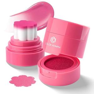 lot 9456 image: Color Nymph Liquid Stamp Blush, Multi-Use Face Blusher Makeup Blush for Eyes, Lips & Cheeks, Hydrating, Buildable & Long-lasting Formula, Vegan & Cruelty-free (Peachy Pink)