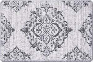 lot 9472 image: Long Bathroom Runner Rug 40x60CM Grey, High Absorbency Bath Mat Slip-Resistant Washable Boho-Style Bath Mat for Bathroom Kitchen Laundry Room - Modern Abstract Geometric Pattern Carpets