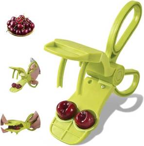 lot 9532 image: Cherry Pitter, Cherries Corer with Hand-held Push Design Olive and Cherry Pitters Corer Tool Quick Portable Pitting Tool for Making Jam (Green)