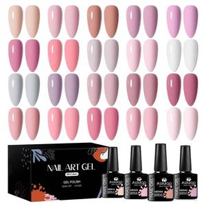 lot 9549 image: Pink Nude Gel Nail Polish Set, 20 Colors Neutral Nude Pink Skin Tone Gel Polish Nail Art Design Salon Home Gifts for Mom