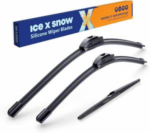 lot 9565 image: ICEXSNOW  Silicone Windshield Wiper Blades Replacement for 2013-2016 Mazda CX-52007-2012 Hyundai Santa Fe (Pack of 3) Automotive Replacement Windshield Wiper Blades, 241814(A)
