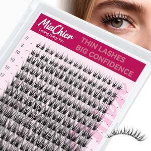 lot 9567 image: Natural Lash Clusters Invisible Band Eyelashes, 8-16mm C Curl 126pcs, Wispy Individual Lashes, Flora Cat Eye Lash, Home DIY Lash Extensions, Waterproof Lashes Easy for Beginners