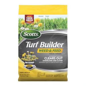 lot 9572 image: Scotts Turf Builder Weed & Feed Lawn Fertilizer For Multiple Grass Types 4000 sq ft