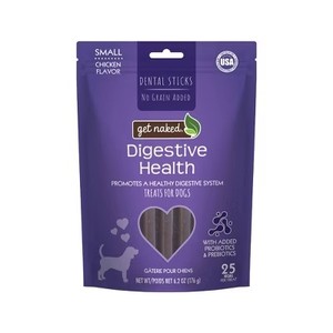 lot 9642 image: Get Naked Digestive Health Functional Chicken Flavor Dental and Hard Chew Sticks Dog Treats - 6.2oz