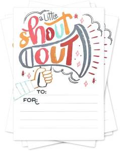 lot 9716 image: Shout Out Gifts Cards for Employees Students Birthday Christmas Gift for Men Women Employee Appreciation Card for Work Besties Thank You Gifts Cards 50pcs