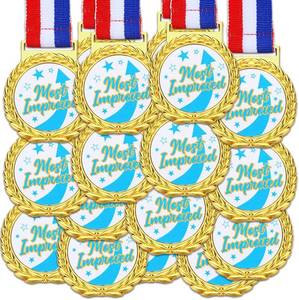 lot 9730 image: 30 Pcs Gold Medal for Award Bulk Winner Award Medal with Neck Ribbon Trophy Prize for Student Kid Education Competition Event Winner