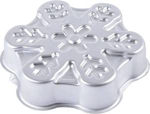 lot 9763 image: 9 Inch Snowflake Shaped Aluminum 3D Baking Mould Cake Mold Tin Birthday Cake Pan - Snowflake