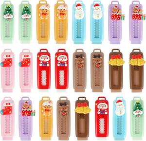lot 9769 image: 24 Pcs Retractable Eraser for Pencils, Cute Erasers Bulk, Students Prizes Classroom Party Favors, Kawaii School Supplies Back to School Gifts Winter Theme Erasers