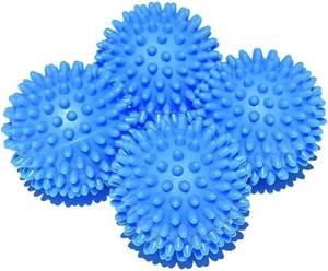 lot 9786 image: Laundry Dryer Balls - 4 Pack Reusable Fabric Softener Alternative (Blue)
