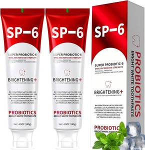 lot 9850 image: Sp-6 Probiotics Whitening Toothpaste, Sp-6 Ultra Whitening Toothpaste, Enhanced Formula with Enamel-Safe, Fluoride-Free, Fresh Breath Mint Flavor for Oral Health (2)