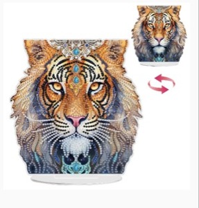 lot 9922 image: TIGER DIAMOND ART KIT FOR HOME DECOR