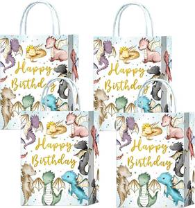 lot 9927 image: DazzleDaisy 16-Piece Dragon Goodie Bag Set   Colorful Dragon Party Treat Bags for Baby Dragon Baby Shower & Birthday Decorations