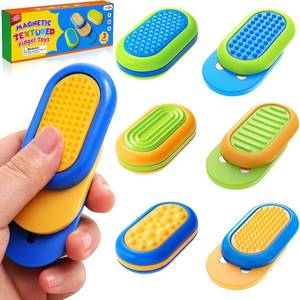 lot 9935 image: SMALL FISH Fidget Toys Adults Stress Relief 3 Pack Silicone Magnetic Sliders - Sensory Toys for Autism Teens Calming - ADHD Tools Desk Fidgets for Office - Travel Toys for Car Airplane Road Trips