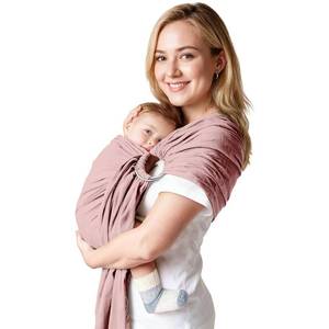 lot 9942 image: MISSWISDOM Baby Ring Sling Baby Carrier Newborn to Toddler Carrier (7-35 lbs), Baby Sling Carrier, Toddler Sling Carriers, Infant Wraps Carriers, Pink