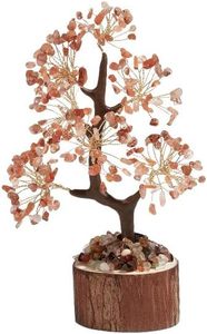 lot 9948 image: 7 Chakra Tree of Life Crystal Tree Positive Energy Healing Crystals Spiritual Gifts for Women, Office Decor (red)