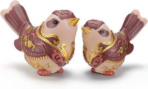 lot 9914 image: Novabright 2 Pcs Boho Bird Figurines Home Decor Retro Animal Statues Decorative Birds Statue Sculpture Trinkets for Shelf Decor Living Room Bedroom Office Bookshelf Desktop Bird Lovers Collection