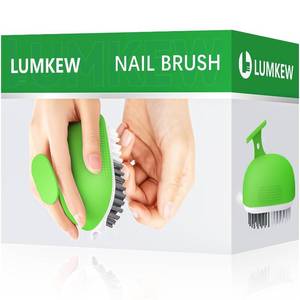 lot 10051 image: Lumkew Nail Brush for Cleaning Fingernails With Stiff Soft Bristle, Nail Art Tools Design for Cleaner Hand Foot Toe Under Finger Nails Polish Clean Up Brushes Scrubber for Kids Men Women, 1 Pcs, Green