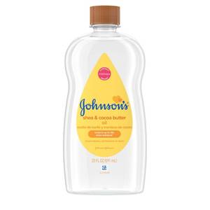 lot 10100 image: Johnsons Baby Oil with Shea & Cocoa Butter, 20 fl. oz