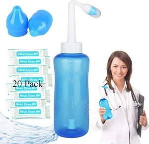 lot 10150 image: Nasal Wash Bottle, Sinus Rinse Bottle Nose Wash Cleaner 300ml Nasal Wash Bottle Pot Device Nasal Irrigation - Nose Care and Moisturizing for Adult & Kid (1)