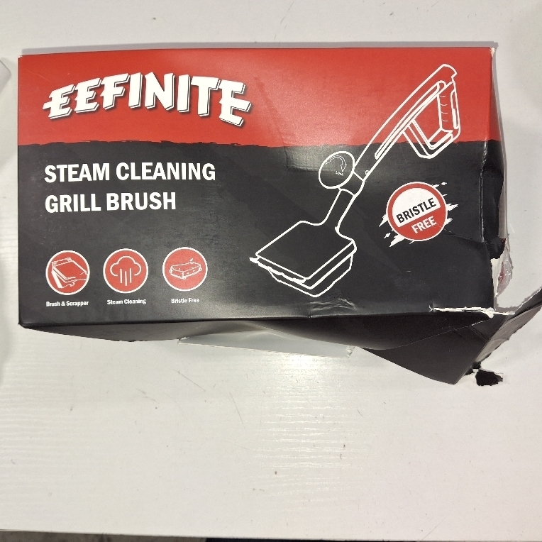 lot 4717 image: EEFINITE STEAM CLEANING GRILL BRUSH RED