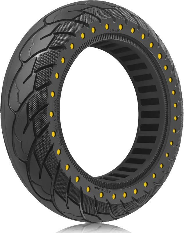 lot 5912 image: GYL 10 Inch Solid Tire 6070-6.5 Scooter Tires Replacement for Ninebot Max, 10x2.50-6.5 Tubeless Tyre for Segway Ninebot Max G30 G30P G30LP Hover 1 Alpha Electric Scooter Rubber Wheel Yellow 1pc