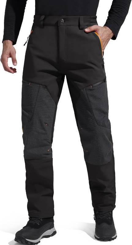 lot 5928 image: FREE SOLDIER Waterproof Mens Ski Pants Hiking Outdoor Snowboard Snow Pants with Bottom Leg Zipper