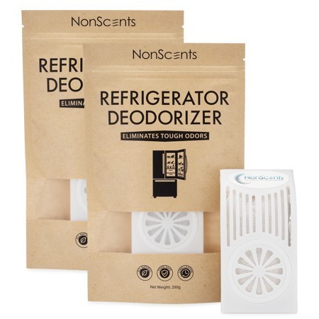 lot 6477 image: NonScents Refrigerator Deodorizer (2-Pack) - Outperforms Baking Soda - Fridge and Freezer Odor Eliminator
