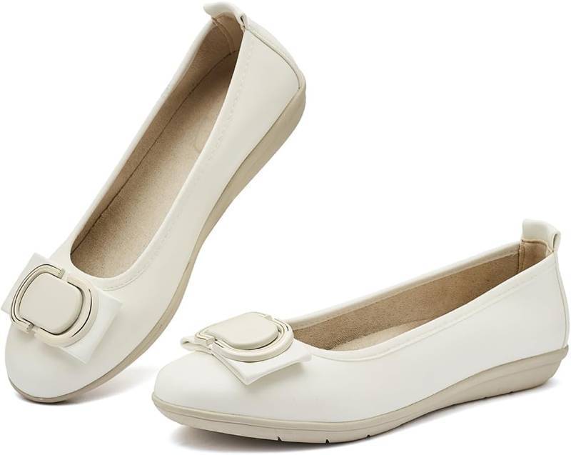 lot 6787 image: DeYashopin Womens Flats Shoes Non-Slip Ballet Shoes for Dressy Occasions,Walking and Driving Lightweight & Flexible for Comfort size 8.5