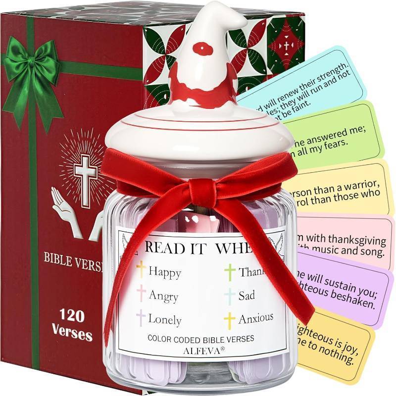 lot 6307 image: Bible Verse Jar - Mothers Day Gifts for Women, Bible Verse Jar with Daily Encouragement, Birthday Gifts for Mom, Teacher Appreciation, Graduation Gift s for Her