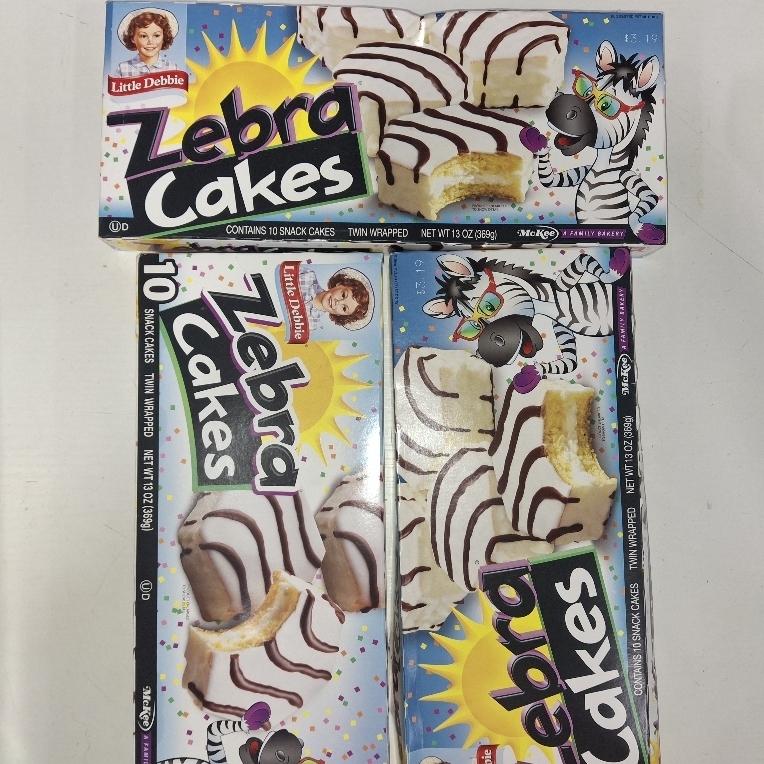 lot 7327 image: 3 Boxes Little Debbie Zebra Cakes - 10ct13oz