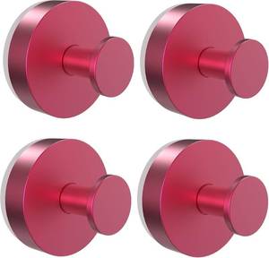 lot 5825 image: Vacuum Suction Cup Hooks for Shower 4 Pack, Heavy Duty Aluminum Alloy Towel Hooks for Bathroom Kitchen Glass Tile Mirror Wall No Drill Removable Robe Loofah Coat Suction Hooks Hanging, COLOR IS BLUE