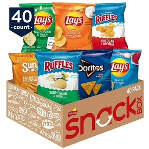 lot 10761 image: Frito-Lay Tangy Favorites Mix, Variety Pack Snack Chips, 1 oz Bags, 40 Count Multipack