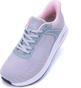 lot 10785 image: MEHOTO Womens Wide Toe Box Shoes Walking Sneakers with Arch Support Slip On Fashion Tennis Shoes for Swelling Bunion Plantar Fasciitis GreyPink US 9.5