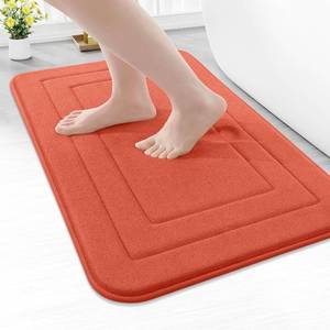 lot 10828 image: Arotive Memory Foam Bathroom Rug Mat 24x16, Ultra Soft and Absorbent Bath Mat, Machine Wash Dry, Comfortable Bath Rug Carpet for Bathroom Floor, Tub and Shower, Coral