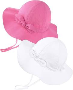 lot 10830 image: FURTALK Baby Sun Hat Toddler Girls Bucket Beach Hat Wide Brim UPF 50 Adjuatable Travel Beach Essentials