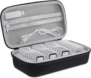 lot 10847 image: Memory Card Case - Water-Resistant & Anti-Shock 36 Slot Holder, 27 Micro SD & 9 SDSDHCSDXC Cards Organizer for Camera COLOR IS GOLD