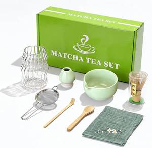 lot 10930 image: Gifts for Mom from Daughter Son - 9 Pcs Matcha Set, Birthday Gifts for Mom, Mothers Day Tea Gifts, Ceramic Matcha Whisk Kit with Bowl (Green)