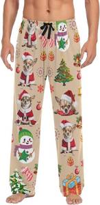 lot 10948 image: Mens Straight-Fit Pajama Pant Lightweight Pjs Bottoms Sleep Pants with Pocket Size Large
