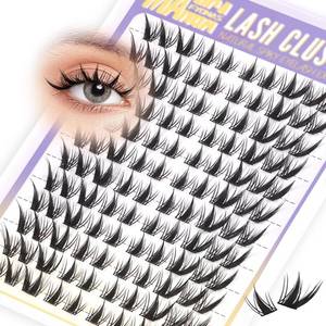 lot 11013 image: Manga Lash Clusters Fox Eye Cluster Lashes Left & Right Fairy Eyelash Clusters Natural Look Spiky Anime Cluster Eyelash Extensions with Thin Band 120Pcs Cat Eye Lashes for Beginners (Manga)
