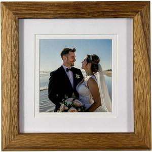 lot 11041 image: 4x4 Rustic Retro Wood Picture Frame with Plexiglass Wall Mount and Tabletop Display, Hand Make Crafted Photo Frame with Mat to Graduation Picture Display,Family Picture,Wedding Picture