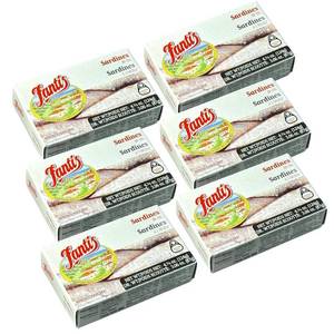 lot 11056 image: Fantis   Sardines in Oil   Wild-Caught, Premium Quality Spanish Sardines, Keto-Friendly, Ready to Eat, High Protein Seafood Snack, 4.375 oz, Pack of 6