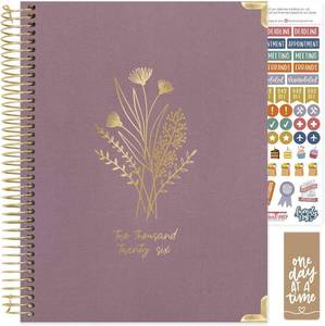 lot 11150 image: bloom daily planners HARDCOVER 2026 Planner for Women (January to December) - 8.5  x 11  Weekly & Monthly Dated Agenda Organizer Book with Stickers & Tabs - Purple Linen