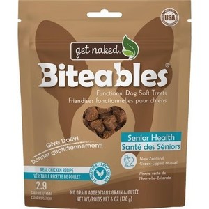 lot 11154 image: Get Naked Biteables Senior Health Functional Chicken Flavor Soft & Chewy Training Dog Treats - 6oz
